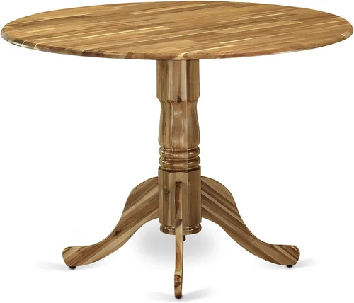 Miniatura 5 de East West Furniture DLGA5-ANA-03 - Juego de mesa y sillas de cocina de 5 piezas, incluye una mesa de comedor redonda con gotas y 4 sillas de comedor