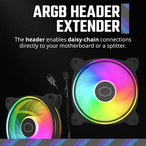 Miniatura 12 de Cooler Master MF120 Halo² Carcasa Enfriador de Líquido Ventilador de Enfriador de Aire, Ventilador de 120mm, Anillos aRGB de Bucle Dual, PWM