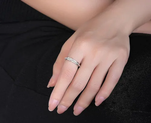 Miniatura 2 de Step Forward Anillo Fidget de Plata de Ley 925 con Spinner para Ansiedad para Mujeres - Regalos de Joyería para Aliviar la Preocupación