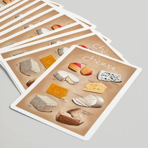 Miniatura 5 de Lantern Press Variedades de queso (52 cartas de juego, baraja de cartas de tamaño póquer con comodinos)