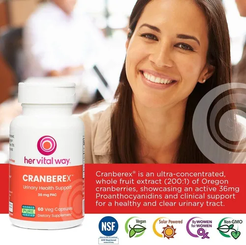 Miniatura 3 de Cranberex - Pastillas de arándano para mujeres y hombres - Suplemento de arándano con 36 mg de PAC - Cápsulas de extracto de arándano para la salud