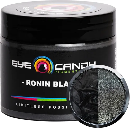 Eye Candy Pigmento en polvo de mica premium "Ronin Black" (1.76 onzas), multiusos, aditivo para manualidades y manualidades | carpintería, epoxi,