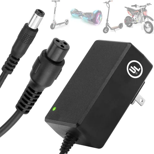 Cargador eléctrico compacto de 42 V para Hover-1 Gotrax Jetson y más batería de litio de 36 V, certificado UL, seguro, potente y pequeño con 2