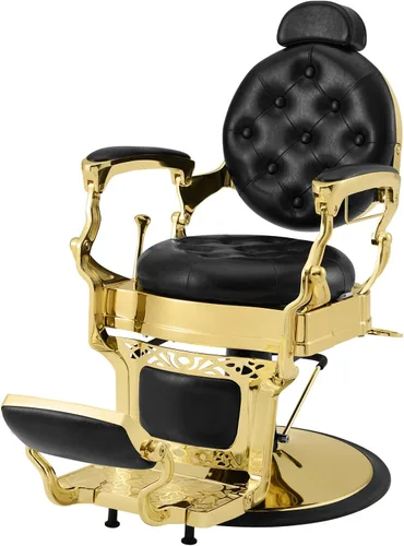 Miniatura 10 de Artist hand Silla de peluquero retro Sillas de peluquería de alta resistencia Silla de salón vintage Silla reclinable hidráulica Silla reclinable