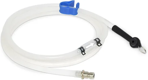 FIRSTINFO A1151G Manguera de purga de líquido de frenos automotriz de 4.9 pies (59 pulgadas) de largo con válvula de retención unidireccional sin