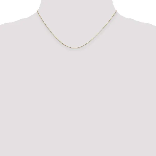 Miniatura 2 de Roy rosa joyas oro amarillo de 10K .6Mm Sólido Collar de cadena de corte de diamante longitud 16" pulgadas