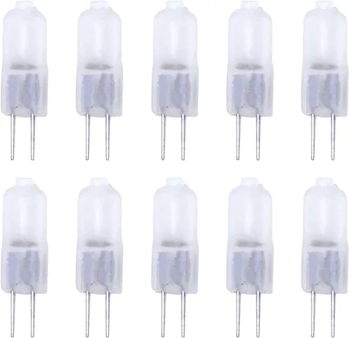 Paquete de 10 lentes suaves esmeriladas de 20 W CA CC 12 V reemplazo de bombilla JC G4 2pin base halógena oficina paisaje lámpara 12 voltios 20