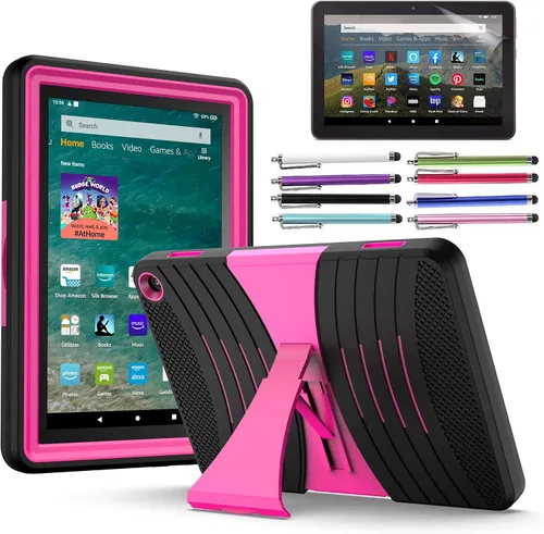 Miniatura 9 de EpicGadget Funda híbrida resistente para Amazon Fire HD 8 / Fire HD 8 Plus (12ª generación, lanzada en 2022) con función atril + 1 protector