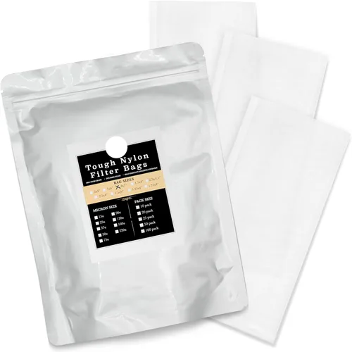 Bolsas de filtro de micras de nailon resistentes de Gutenberg de 4 x 7 pulgadas, paquetes de 25 a 50 paquetes | Bolsas de filtro de té | Todos los