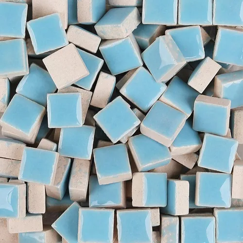 Miniatura 25 de PINUO&KE Mosaico cuadrado de cerámica para manualidades, 200 unidades / 7.05 oz / 7.05 oz / 7.05 oz / 7.05 oz, piezas de vidrieras coloridas
