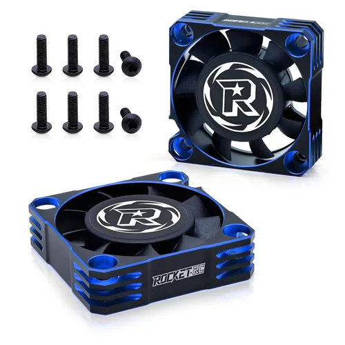 2 Pack Ventilador de Refrigeración de Motor de 40mm 16000RPM Ventilador de Refrigeración RC ESC Disipación de Calor para Coche RC 1/10 1/8 (Negro
