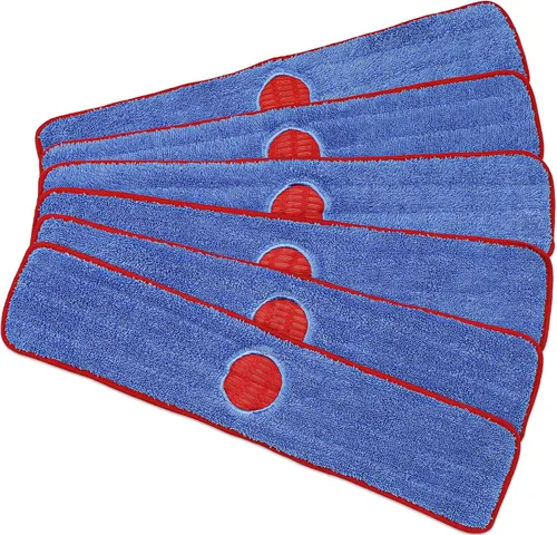 Miniatura 5 de CleanAide Almohadillas de microfibra Twist Yarn con limpiador integrado para limpieza de manchas, cabezales planos reutilizables para uso húmedo