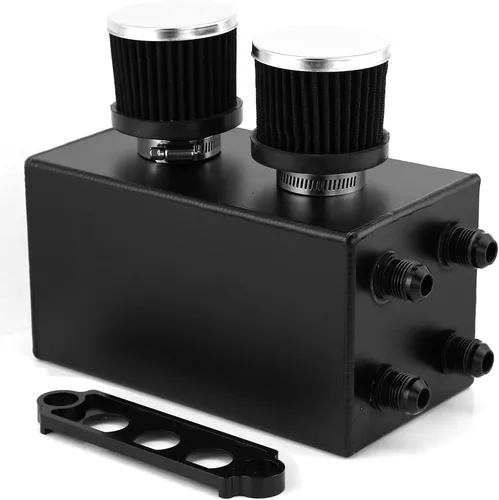 Miniatura 4 de 4 unidades AN10 tanque de depósito de aceite de entrada de tanque de depósito de doble filtro de respiradero, kit de tanque deflectado