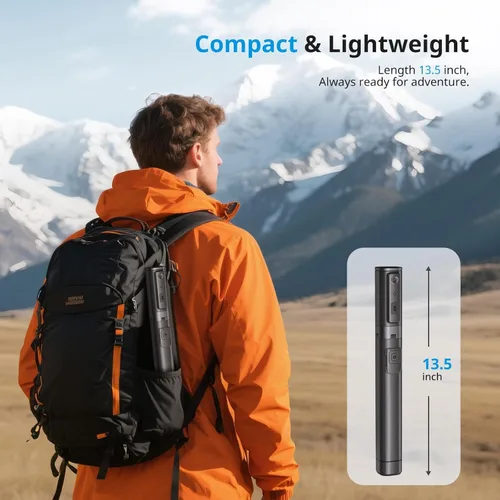Miniatura 7 de Fuloview Trípode de seguimiento facial automático, trípode de teléfono de 67 pulgadas para iPhone, rotación de 360° que sigue tu movimiento, control
