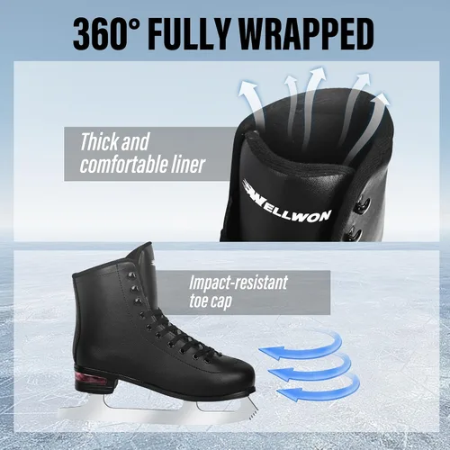 Miniatura 6 de Ice Skates for Women, Adult Figure Skates for Men, Figure Skating Shoes with Velvety Lining for Indoor& Outdoor Rink,Ice Skates Size 5 6 7 8 9 10 11