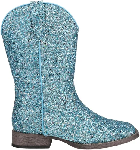 Miniatura 3 de ROPER Botas casuales con punta cuadrada para niñas pequeñas Glitter Galore - Azul
