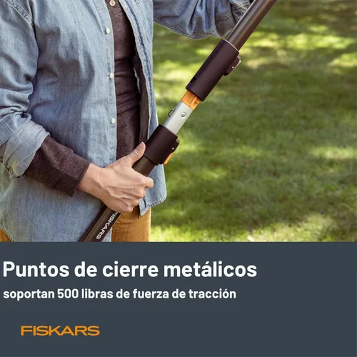 Miniatura 8 de Fiskars XtendControl - Podadora de árbol extensible (12 pies), sierra de poste, recortadora de ramas ajustable con sierra X1 de 15 pulgadas, postes