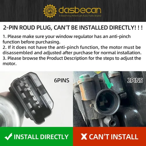 Miniatura 3 de Dasbecan Conjunto de regulador de ventana eléctrica y motor para el lado del pasajero delantero derecho compatible con Kia Optima 2014 2015 2.0L