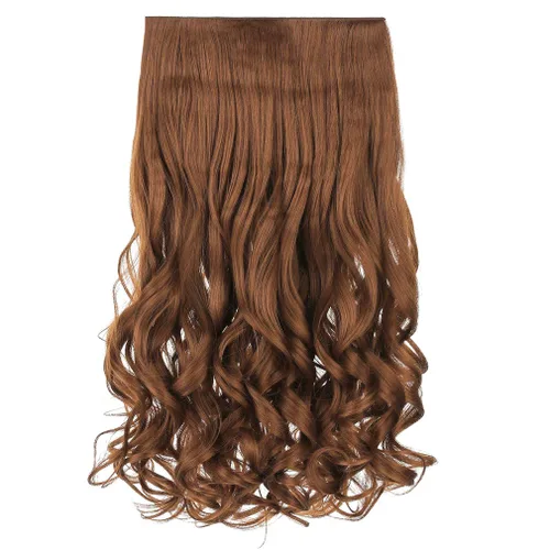 Miniatura 25 de REECHO Extensiones de cabello rubio, extensiones de una pieza con clip de 20" para mujer, extensiones de cabello sintético suave y natural con ondas