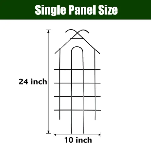 Miniatura 2 de ARIFARO Enrejado de metal de 24 pulgadas para plantas trepadoras, paquete de 4 enrejados para plantas en maceta, enrejado negro para interiores