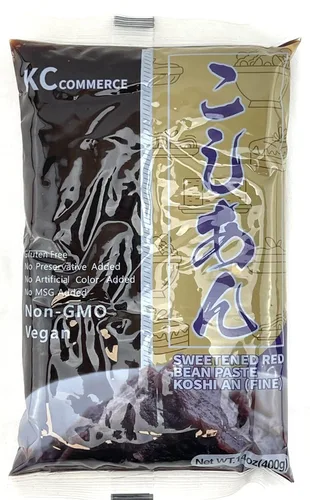 KC Commerce Pasta de frijoles rojos de 14.11 onzas – Pasta de frijol azuki dulce (suave y gruesa) | Vegana y sin gluten, sin conservante, sin MSG,