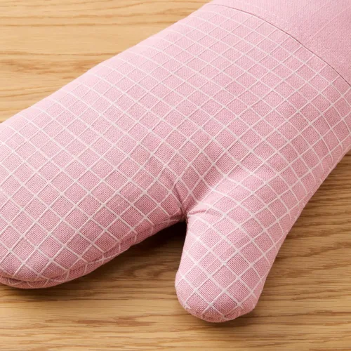 Miniatura 3 de KITCHENAID Gourmet Series Gridlines - Juego de 2 guantes de horno resistentes al calor hasta 600 °F, agarre de silicona suave, puño magnético, rosa