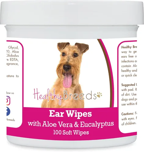 Miniatura 82 de Healthy Breeds Pastor alemán, silla de montar, toallitas de limpieza de oídos con aloe y eucalipto para perros, 100