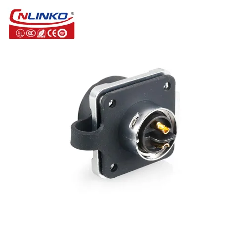 Miniatura 2 de CNLINKO Conector de cable eléctrico para exteriores M16 de 2 pines, resistente a la vibración IP67/IP65, para panel de enchufe industrial