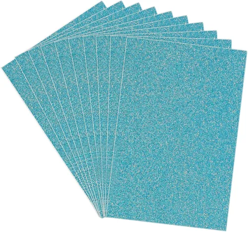 Papel de cartulina con purpurina, 20 hojas de cartulina con purpurina adhesiva, paquete de papel A4, autoadhesivo, 8.2 x 11.6 pulgadas, papel