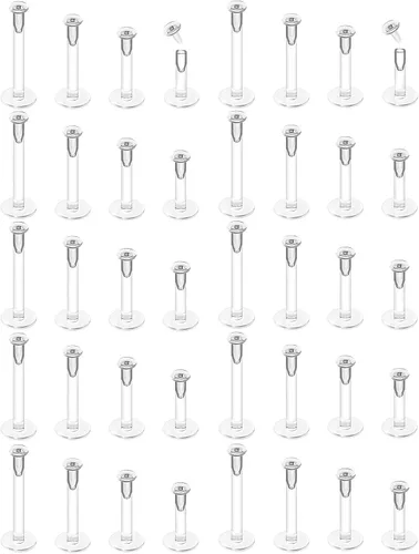 Miniatura 6 de 16G 18G 20G Pendientes de plástico transparentes, tachuelas de nariz, retenedor de piercing para cirugía, deporte, trabajo, labio, labret, Medusa