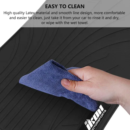 Miniatura 4 de IKON MOTORSPORTS, Alfombrillas compatibles con Honda Civic Coupé y Sedán 2006-2011, látex para todo tipo de clima, fácil de limpiar, juego completo