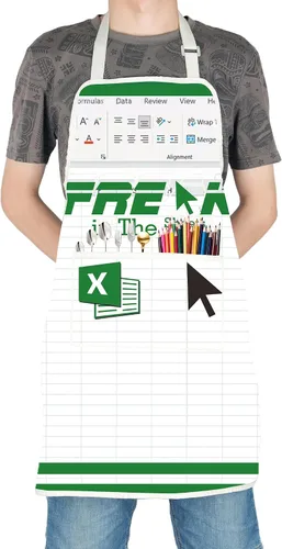Miniatura 8 de TOBGBE Hoja de cálculo de Excel Regalos F In The Sheets Delantal Archivo Datos Carácter Babero Divertido Analista de Datos CPA Contador Jefe Regalos