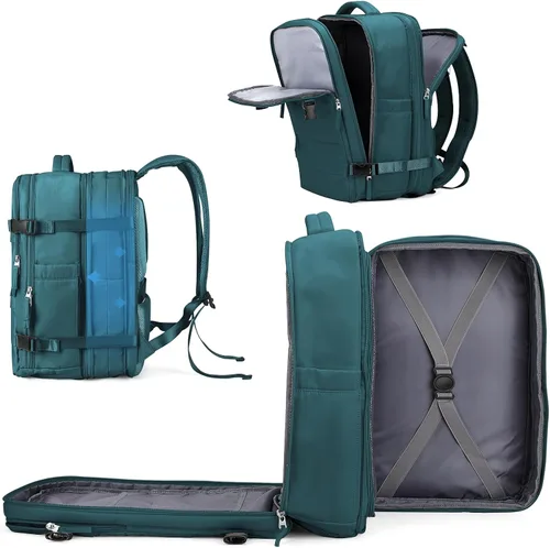 Miniatura 19 de coowoz Mochila grande de viaje para mujeres y hombres, mochila de transporte, mochila para senderismo impermeable para deportes al aire libre