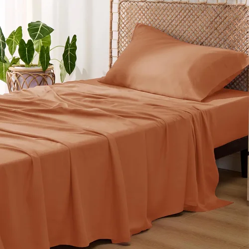 Miniatura 32 de Bedsure Juego de sábanas de tamaño King, sábanas refrescantes King, rayón derivado del bambú, bolsillo profundo de hasta 16 pulgadas, sábanas 03
