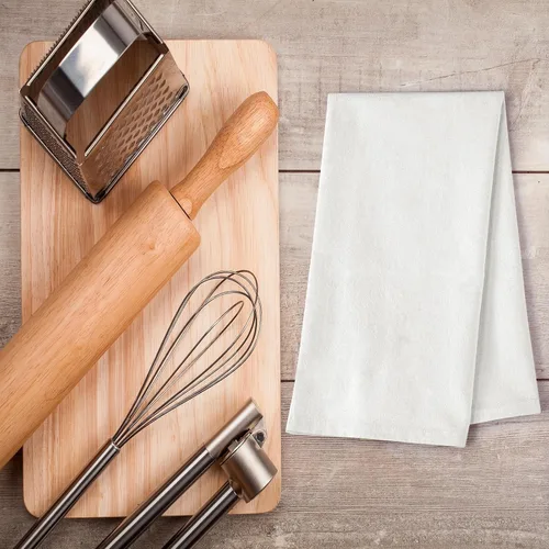 Miniatura 7 de ROYALE LINENS Paquete de 12 toallas de cocina blancas de 28 x 28 pulgadas, 100 % algodón, a prueba de pan, colado de queso, hornear, limpieza, Blanco