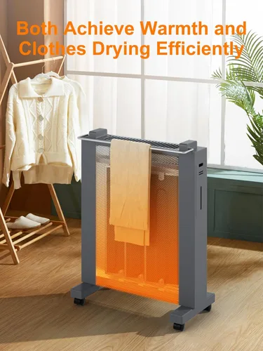 Miniatura 7 de Uthfy Calentadores de espacio de convección de 26 pulgadas para uso en interiores, calentador eléctrico de 1500 W para habitaciones grandes