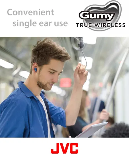 Miniatura 3 de JVC Gumy - Auriculares inalámbricos verdaderos, Bluetooth 5.3, funda de carga, reproducción de 24 horas, IPX4 resistente al agua, cómodo ajuste