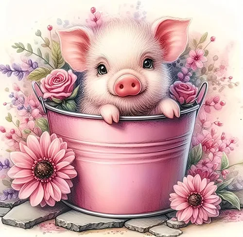 Miniatura 18 de RYMILIE Kits de pintura artística de diamante rosa para adultos, pintura de puntos de diamante de fresa para principiantes, pintura redonda 5D