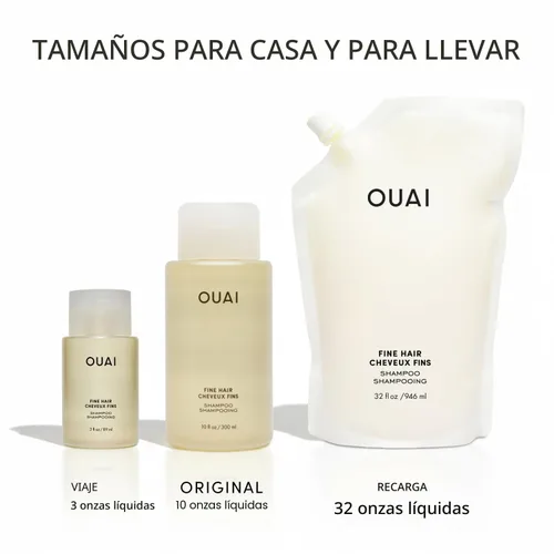 Miniatura 9 de OUAI Champú para Cabello Fino Tamaño de Viaje - Champú Voluminizador con Queratina Fortalecedora, Biotina y Aceite de Semilla de Chía para Cabello