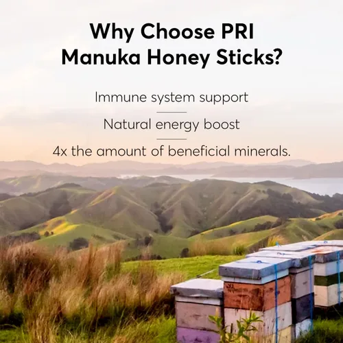 Miniatura 4 de P.R.I Palitos de miel de Manuka, certificado MGO 60+, miel de Manuka cruda de Nueva Zelanda, perfectos para llevar, 10