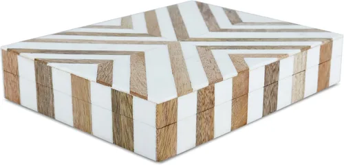 Miniatura 149 de Handicrafts Home Caja de recuerdo decorativa de 8 x 5 – Pequeña caja organizadora con tapa, almacenamiento decorativo Boho, caja de memoria retro