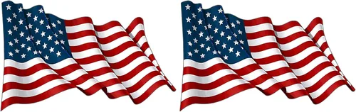 Miniatura 6 de Rogue River Tactical Calcomanía de Bandera de EE.UU. Calcomanía de Parachoques Calcomanía de Coche Regalo Patriótico Americano Ondulado Estados