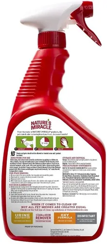 Miniatura 6 de Nature's Miracle Eliminador avanzado de manchas y olores para perros (128 onzas) y eliminador avanzado de manchas y olores para líos graves