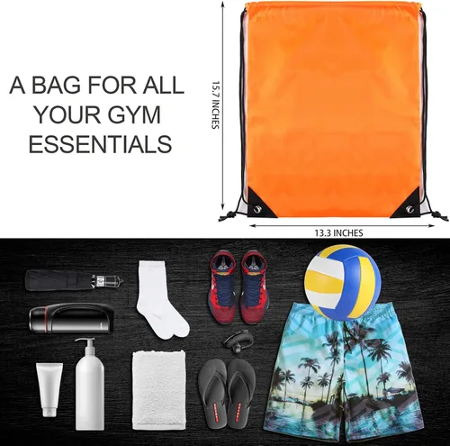 Miniatura 2 de Bolsas con cordón a granel 48 unidades mochila con cordón a granel bolsas de cordón para la escuela gimnasio