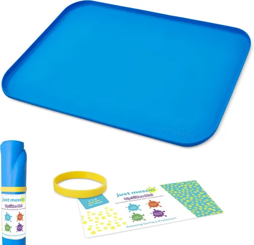Just Messin' Tapete de silicona para arte y manualidades, Legos, slime, resina, pintura y fabricación de joyas, protección de mesa con lados