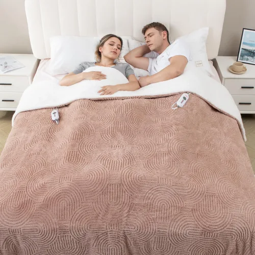 Miniatura 14 de Manta Térmica Eléctrica de Sofá - 50" x 60" Manta Térmica de Jacquard Suave y Acogedora con 4 Niveles de Calor y 4 Horas de Apagado Automático