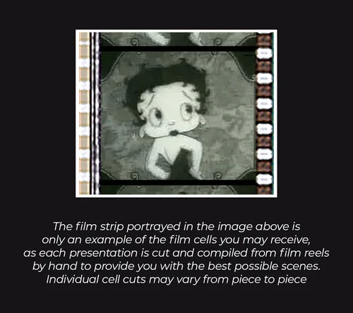 Miniatura 4 de FILMCELLS Betty Boop - Trío enmarcado de 20 x 11 pulgadas, con seis (6) coleccionables de edición limitada de 1.378 in con licencia