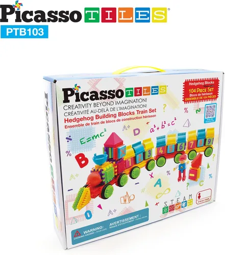 Miniatura 8 de Picasso Toys PTB103 - Bloques con forma de bloque de erizo, juego de azulejos de construcción, juguete de aprendizaje apilable, bloque educativo