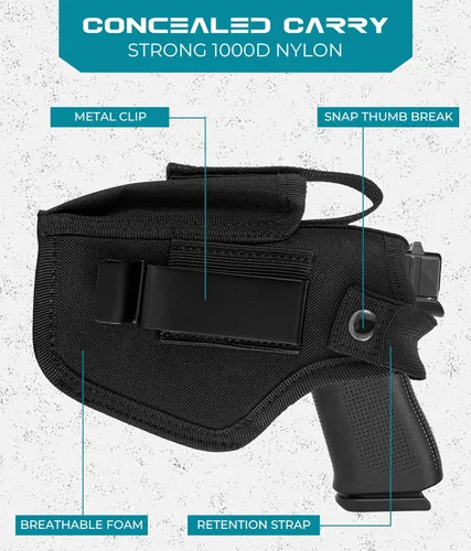 Miniatura 2 de LandFoxtac Funda para pistola para hombres/mujeres de 0.354 in 380 45ACP, IWB/OWB de 0.354 in para pistola con bolsa mag, fundas para pistola