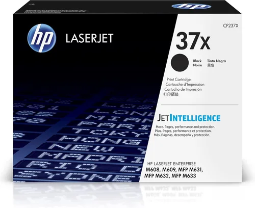 HP Cartucho de tóner negro de alto rendimiento 37X | Funciona con HP LaserJet Enterprise M608, M609 Series, HP LaserJet Enterprise MFP M631, M632,